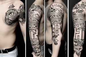 minimalistic tattoo, letters F and J combined into one tattoo idea