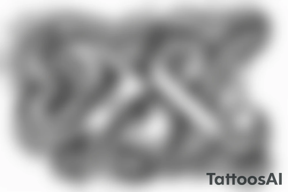 minimalistic tattoo, letters F and J combined into one tattoo idea