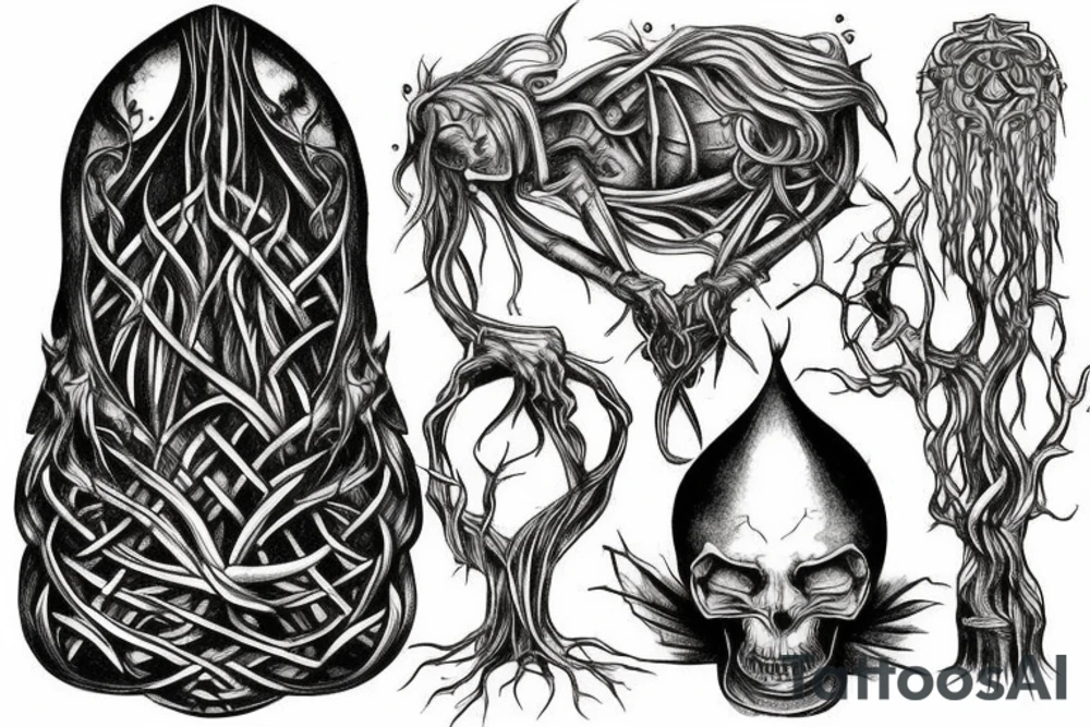 Roots are bounded by stone geometric monument crubling to the earth. gloomy gate
slumber tattoo idea Roots are bounded by stone geometric monument crubling to the earth. gloomy gate
slumber tattoo idea