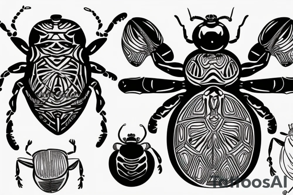 dung beetle scarab tattoo idea