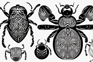 dung beetle scarab tattoo idea