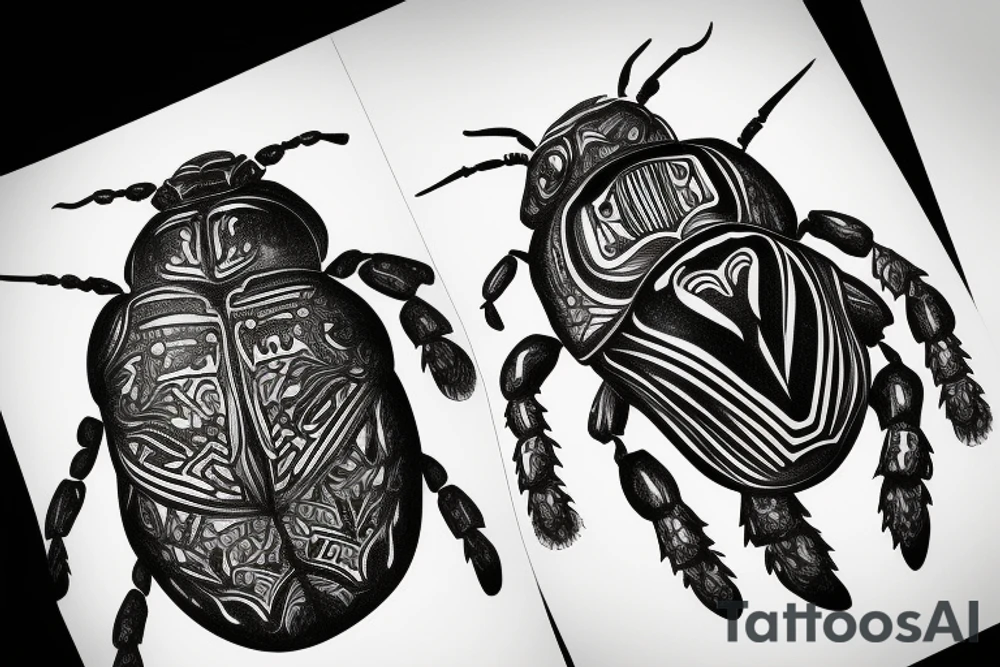 dung beetle scarab tattoo idea