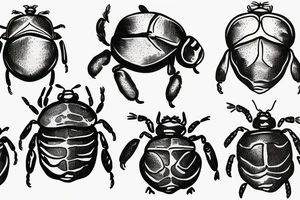 dung beetle scarab tattoo idea