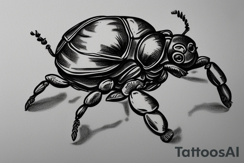 dung beetle scarab tattoo idea