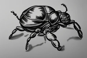 dung beetle scarab tattoo idea