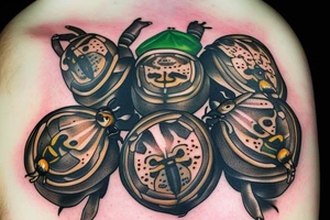 dung beetle scarab tattoo idea