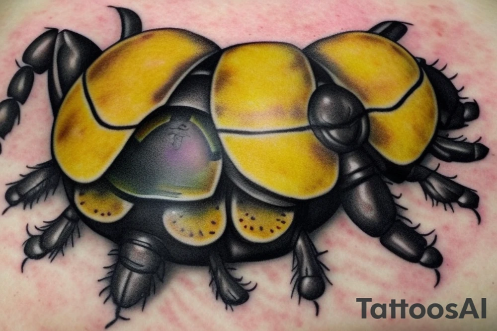dung beetle scarab tattoo idea