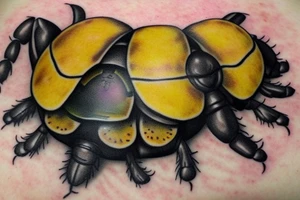 dung beetle scarab tattoo idea
