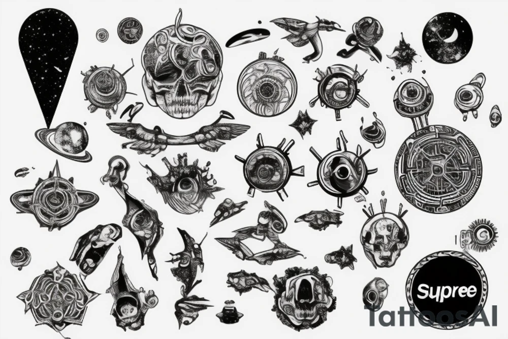 Supreme Being, duality, Mechanicsб space tattoo idea