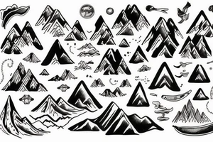 exploring mountains oceans tattoo idea