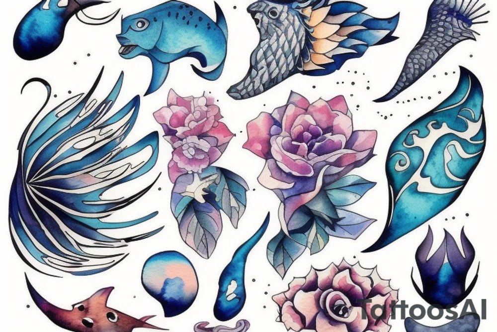 exploring seas mountains tattoo idea