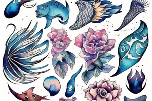 exploring seas mountains tattoo idea