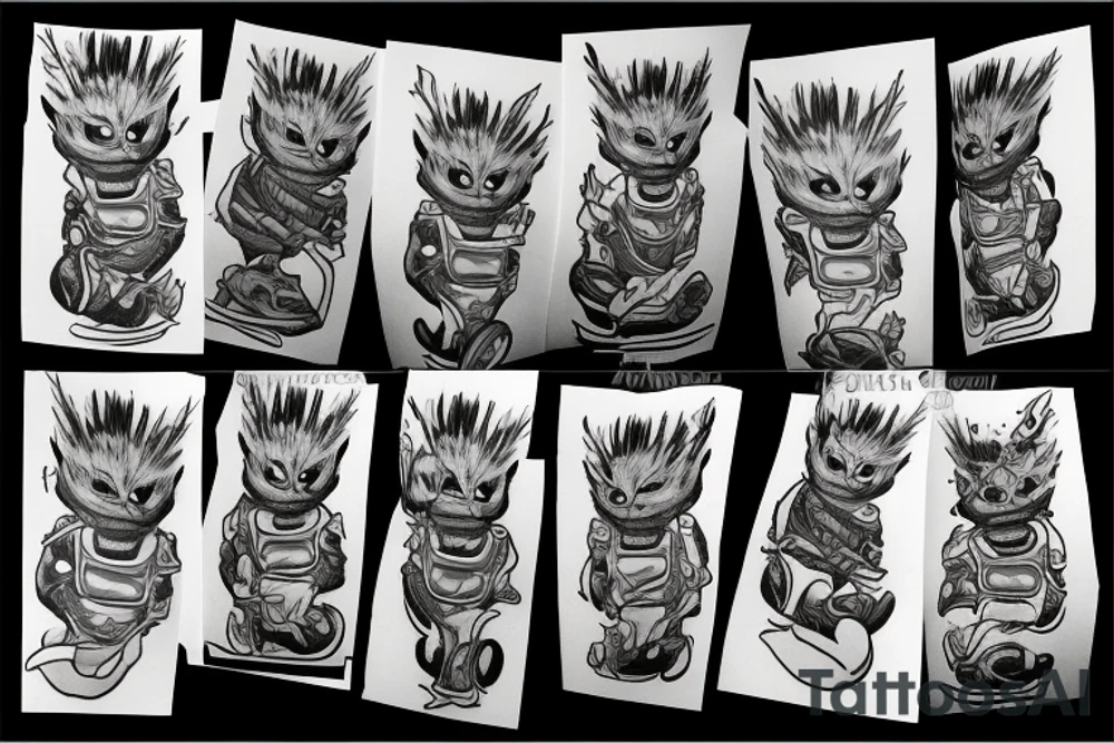 rocket raccoon groot tattoo idea