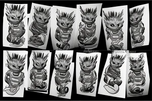 rocket raccoon groot tattoo idea