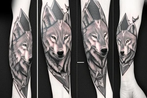Full body wolf tattoo idea