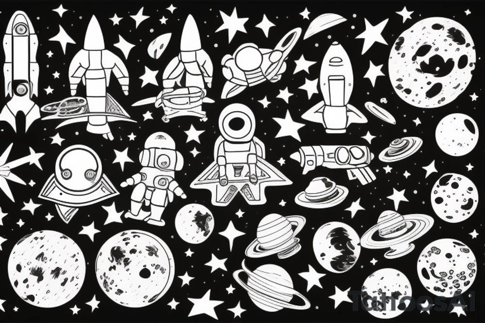 outer space tattoo idea