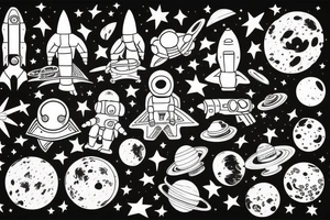 outer space tattoo idea