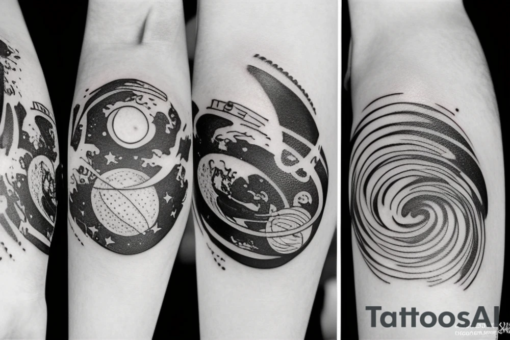 outer space tattoo idea