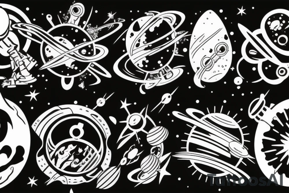 outer space tattoo idea