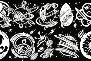 outer space tattoo idea