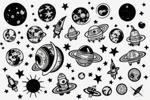 outer space tattoo idea