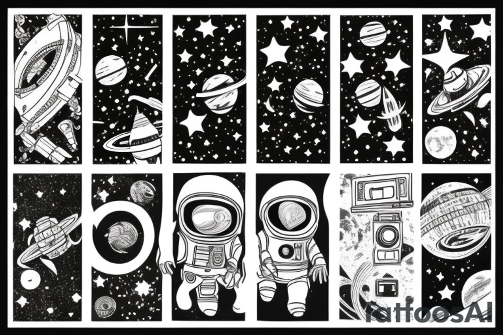 outer space tattoo idea