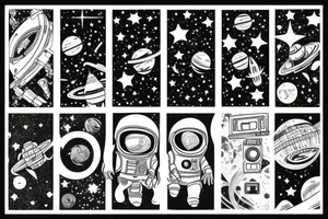outer space tattoo idea
