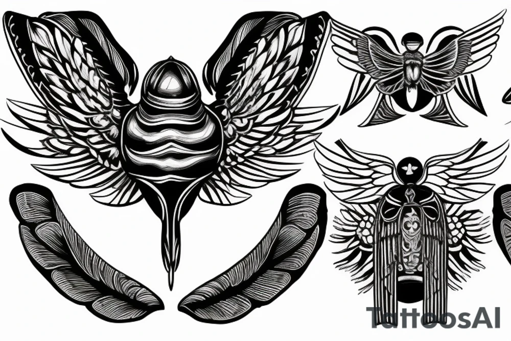 scarab with wings tattoo idea