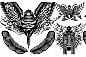 scarab with wings tattoo idea