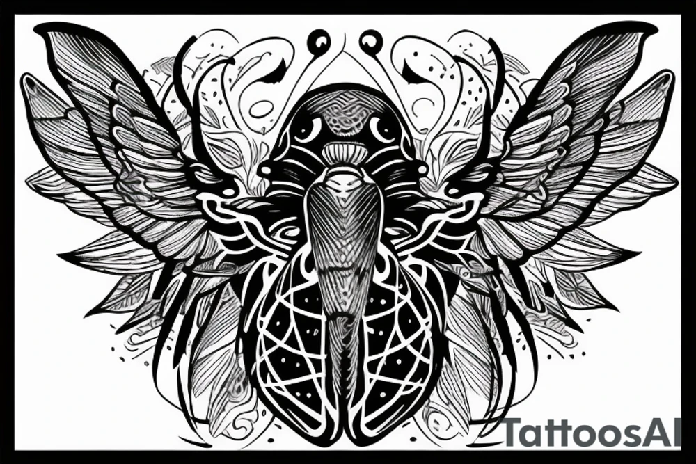scarab with wings tattoo idea