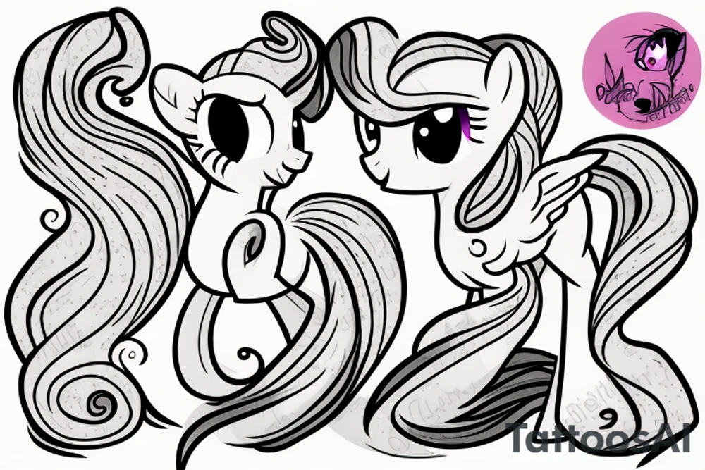 fluttershy from my little pony with leeches on her tattoo idea