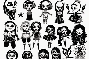 puppet master controlling a little girl tattoo idea