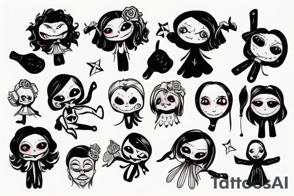 puppet master controlling a little girl tattoo idea