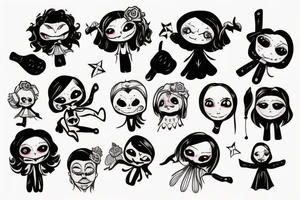 puppet master controlling a little girl tattoo idea