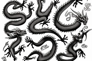 dragon fineline tattoo idea
