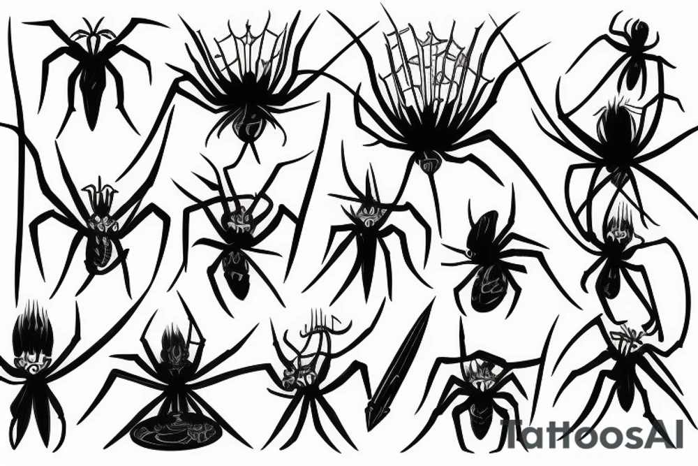 katana spiderlily tattoo idea