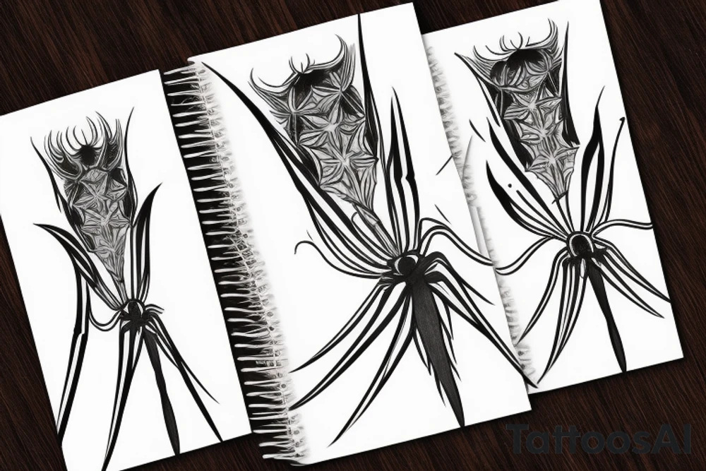 katana spiderlily tattoo idea