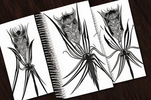 katana spiderlily tattoo idea