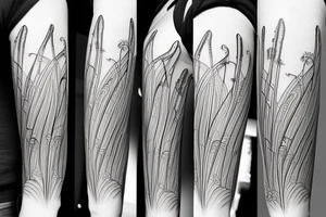 katana spider lily tattoo idea