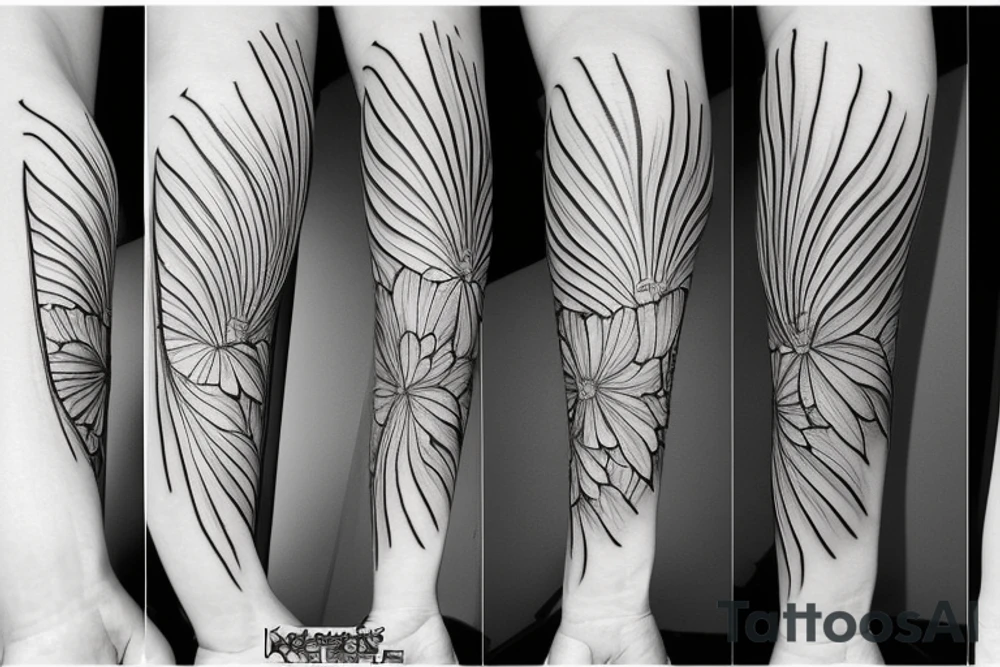 katana spider lily tattoo idea