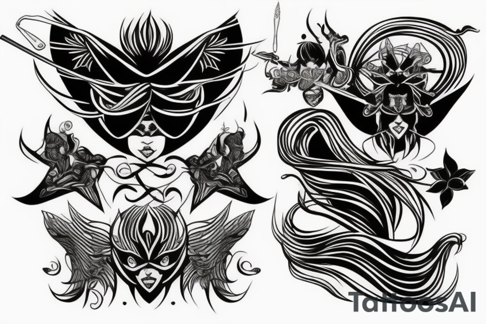 katana lycoris tattoo idea