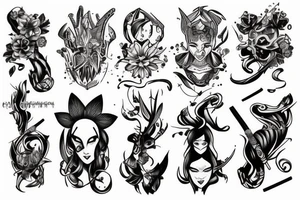 katana lycoris tattoo idea
