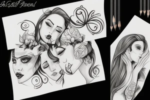 Kissing a forehead tattoo idea