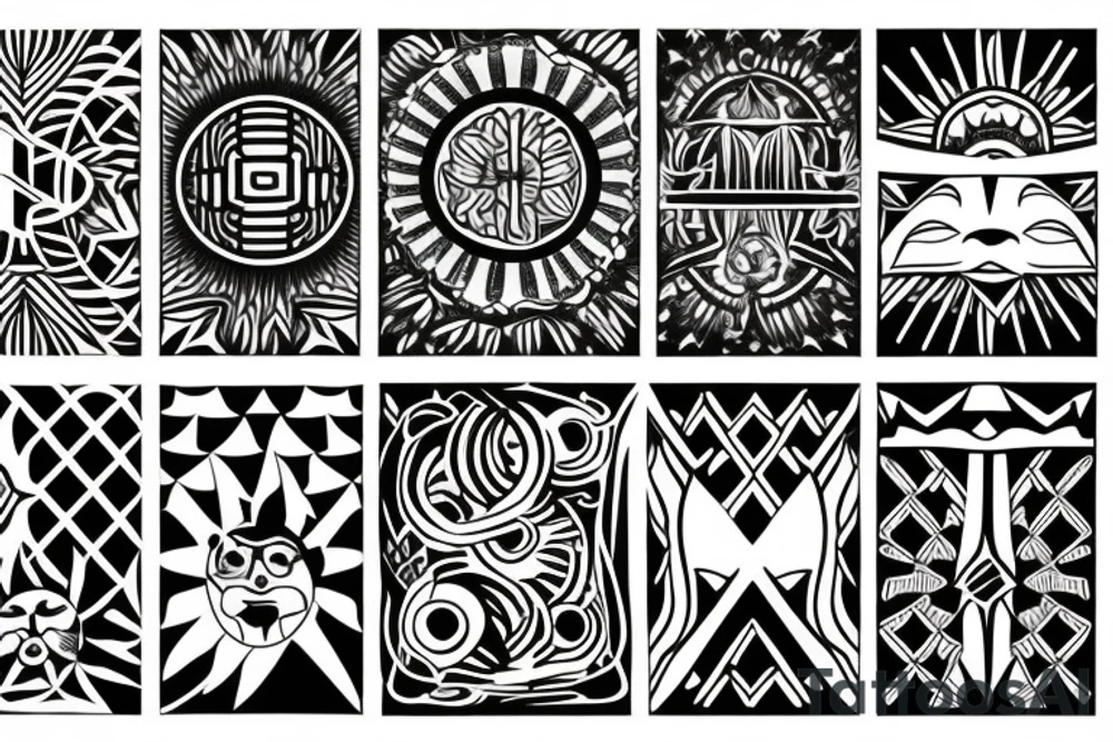 A sun covered by gates tattoo idea
