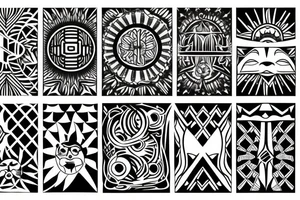 A sun covered by gates tattoo idea