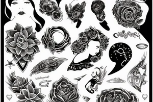 femininity cosmic space tattoo idea