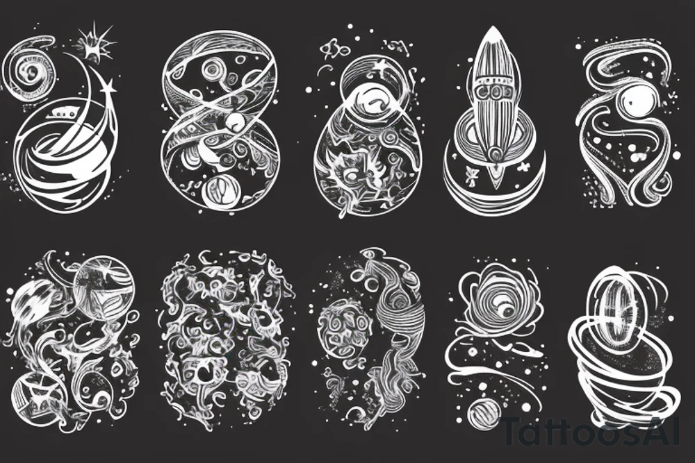 cosmic space back tattoo tattoo idea
