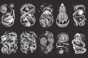 cosmic space back tattoo tattoo idea
