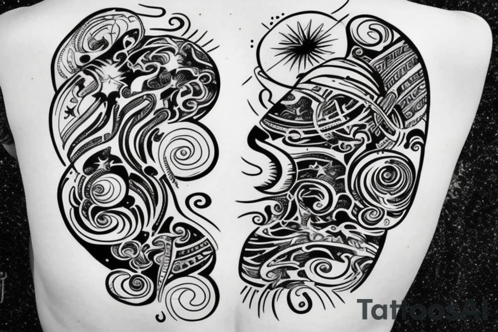 cosmic space back tattoo tattoo idea