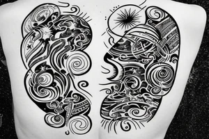 cosmic space back tattoo tattoo idea